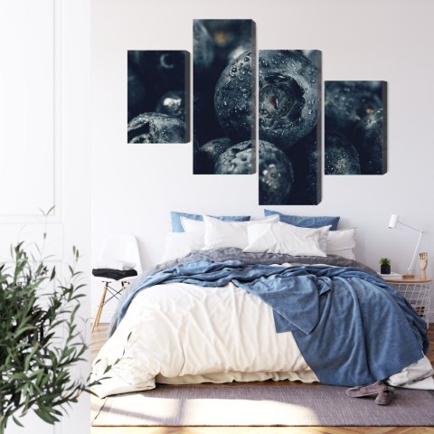 Obraz Wieloczęściowy Jagody Z Bliska 3D Canvas 240x150 LBS-3841-C240-150_2X60-150_2X60-90