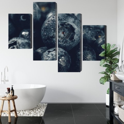 Obraz Wieloczęściowy Jagody Z Bliska 3D Canvas 240x150 LBS-3841-C240-150_2X60-150_2X60-90