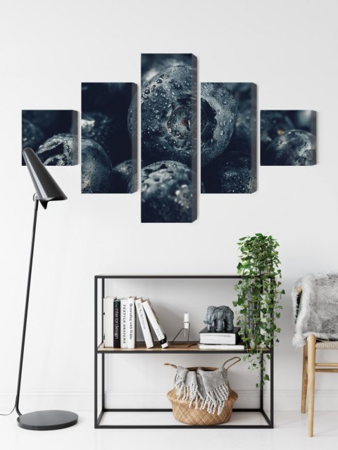 Obraz Wieloczęściowy Jagody Z Bliska 3D Canvas 250x150 LBS-3842-C250-150_1X50-150_2X50-100_2X50-50