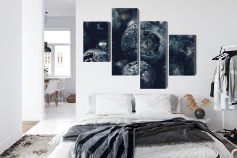 Obraz Wieloczęściowy Jagody Z Bliska 3D Canvas Naturalny 160x100 LBS-3841-NC160-100_2X40-100_2X40-60