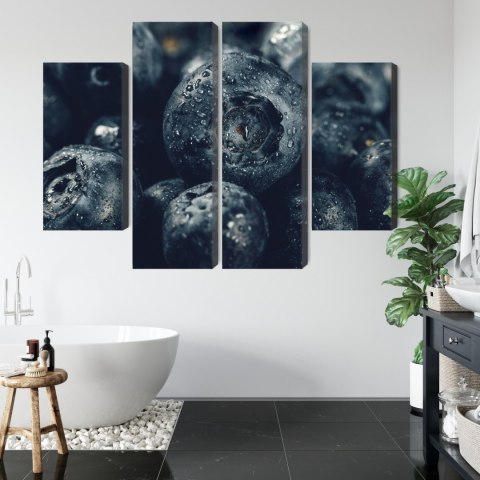 Obraz Wieloczęściowy Jagody Z Bliska 3D Canvas Naturalny 160x120 LBS-3840-NC160-120_2X40-120_2X40-80