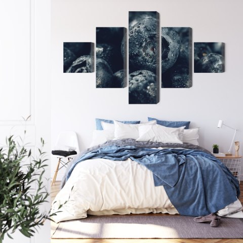 Obraz Wieloczęściowy Jagody Z Bliska 3D Canvas Naturalny 200x120 LBS-3842-NC200-120_1X40-120_2X40-80_2X40-40