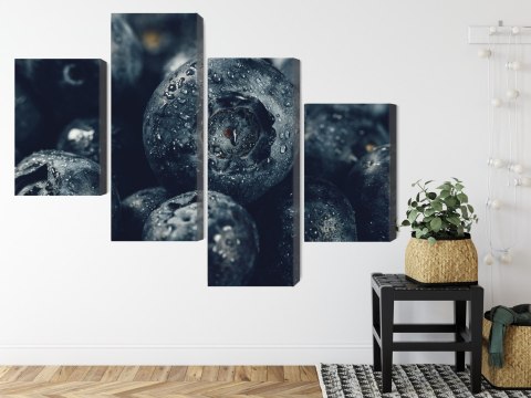 Obraz Wieloczęściowy Jagody Z Bliska 3D Canvas Naturalny 240x150 LBS-3841-NC240-150_2X60-150_2X60-90