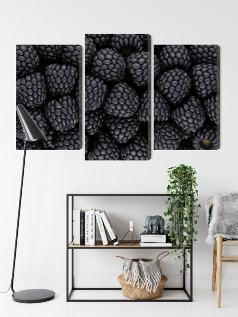 Obraz Wieloczęściowy Jeżyny W Skali Makro Canvas 150x100 LBS-3949-C150-100_1X50-100_2X50-75