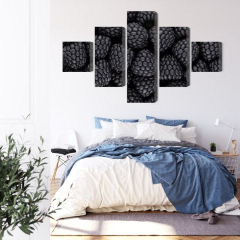 Obraz Wieloczęściowy Jeżyny W Skali Makro Canvas 150x90 LBS-3951-C150-90_1X30-90_2X30-60_2X30-30