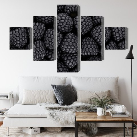 Obraz Wieloczęściowy Jeżyny W Skali Makro Canvas 150x90 LBS-3951-C150-90_1X30-90_2X30-60_2X30-30