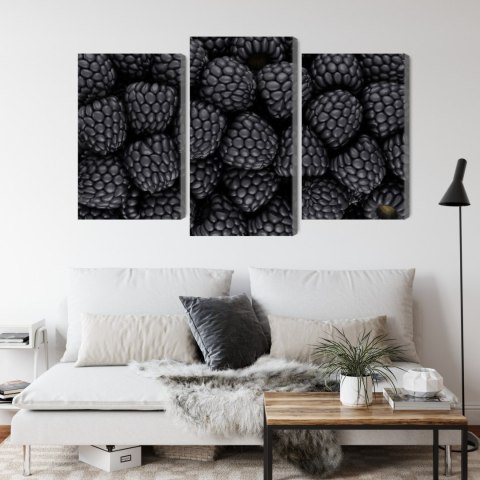 Obraz Wieloczęściowy Jeżyny W Skali Makro Canvas 180x120 LBS-3949-C180-120_1X60-120_2X60-90