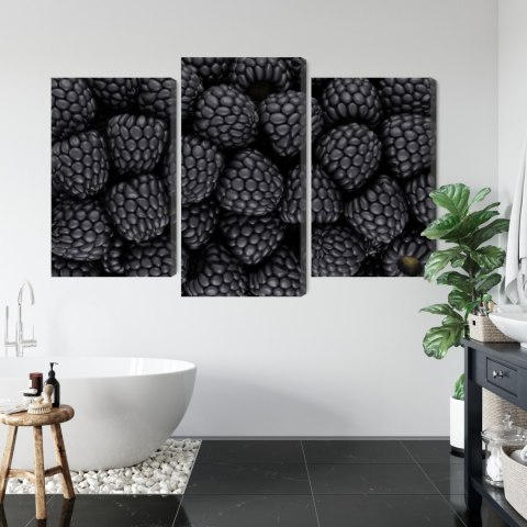 Obraz Wieloczęściowy Jeżyny W Skali Makro Canvas 180x120 LBS-3949-C180-120_1X60-120_2X60-90