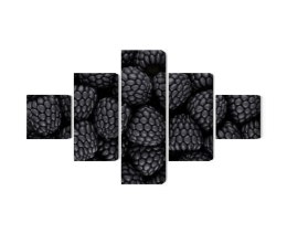 Obraz Wieloczęściowy Jeżyny W Skali Makro Canvas 200x120 LBS-3951-C200-120_1X40-120_2X40-80_2X40-40