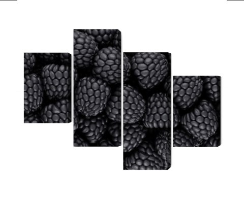 Obraz Wieloczęściowy Jeżyny W Skali Makro Canvas 240x150 LBS-3954-C240-150_2X60-150_2X60-90