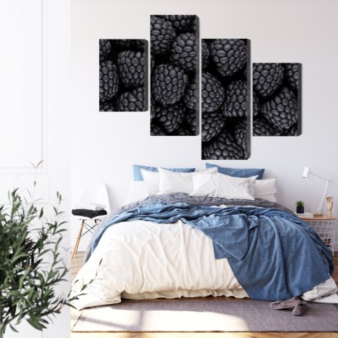 Obraz Wieloczęściowy Jeżyny W Skali Makro Canvas 240x150 LBS-3954-C240-150_2X60-150_2X60-90