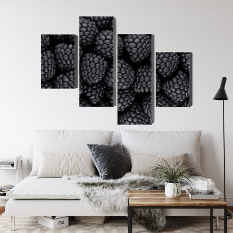 Obraz Wieloczęściowy Jeżyny W Skali Makro Canvas 240x150 LBS-3954-C240-150_2X60-150_2X60-90