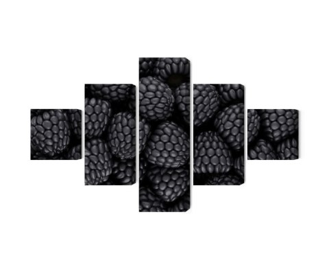 Obraz Wieloczęściowy Jeżyny W Skali Makro Canvas 250x150 LBS-3951-C250-150_1X50-150_2X50-100_2X50-50