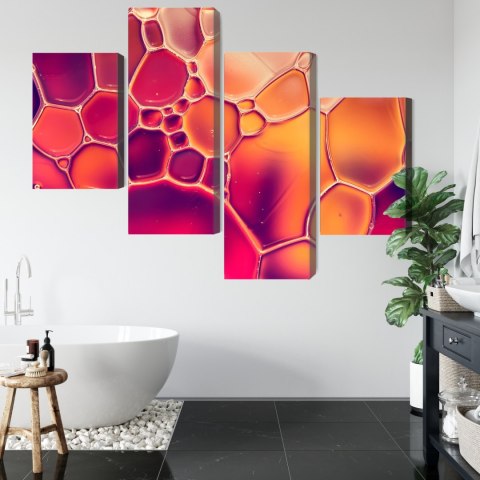 Obraz Wieloczęściowy Krople Wody W Skali Makro Canvas 240x150 LBS-3661-C240-150_2X60-150_2X60-90