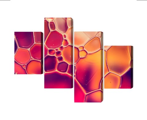 Obraz Wieloczęściowy Krople Wody W Skali Makro Canvas Naturalny 160x100 LBS-3661-NC160-100_2X40-100_2X40-60