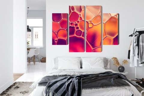 Obraz Wieloczęściowy Krople Wody W Skali Makro Canvas Naturalny 160x120 LBS-3660-NC160-120_2X40-120_2X40-80