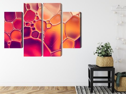 Obraz Wieloczęściowy Krople Wody W Skali Makro Canvas Naturalny 160x120 LBS-3660-NC160-120_2X40-120_2X40-80