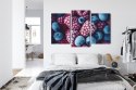 Obraz Wieloczęściowy Mrożone Jagody I Maliny Canvas Naturalny 120x80 LBS-3914-NC120-80_1X40-80_2X40-60