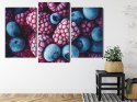 Obraz Wieloczęściowy Mrożone Jagody I Maliny Canvas Naturalny 150x100 LBS-3914-NC150-100_1X50-100_2X50-75