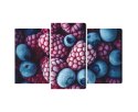 Obraz Wieloczęściowy Mrożone Jagody I Maliny Canvas Naturalny 180x120 LBS-3914-NC180-120_1X60-120_2X60-90