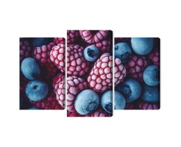 Obraz Wieloczęściowy Mrożone Jagody I Maliny Canvas Naturalny 180x120 LBS-3914-NC180-120_1X60-120_2X60-90