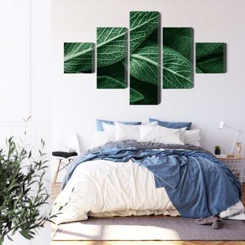 Obraz Wieloczęściowy Szałwia Odchodzi W Skali Makro Canvas 150x90 LBS-3812-C150-90_1X30-90_2X30-60_2X30-30