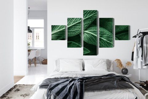 Obraz Wieloczęściowy Szałwia Odchodzi W Skali Makro Canvas Naturalny 150x90 LBS-3812-NC150-90_1X30-90_2X30-60_2X30-30