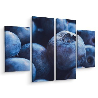 Obraz Wieloczęściowy Jagody W Skali Makro Canvas Naturalny 160x120 LBS-3650-NC160-120_2X40-120_2X40-80