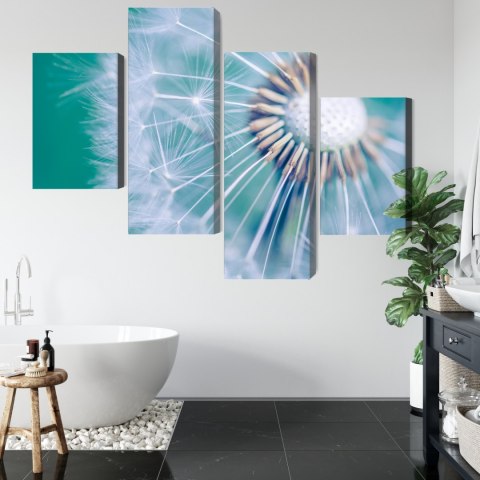 Obraz Wieloczęściowy Mniszek Lekarski W Skali Makro Canvas Naturalny 240x150 LBS-3721-NC240-150_2X60-150_2X60-90