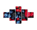 Obraz Wieloczęściowy Owoce Leśne W Skali Makro Canvas 150x90 LBS-3732-C150-90_1X30-90_2X30-60_2X30-30