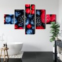 Obraz Wieloczęściowy Owoce Leśne W Skali Makro Canvas 150x90 LBS-3732-C150-90_1X30-90_2X30-60_2X30-30