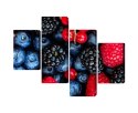 Obraz Wieloczęściowy Owoce Leśne W Skali Makro Canvas 240x150 LBS-3731-C240-150_2X60-150_2X60-90