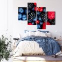 Obraz Wieloczęściowy Owoce Leśne W Skali Makro Canvas 240x150 LBS-3731-C240-150_2X60-150_2X60-90