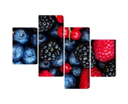 Obraz Wieloczęściowy Owoce Leśne W Skali Makro Canvas Naturalny 120x75 LBS-3731-NC120-75_2X30-75_2X30-45