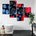 Obraz Wieloczęściowy Owoce Leśne W Skali Makro Canvas Naturalny 120x75 LBS-3731-NC120-75_2X30-75_2X30-45
