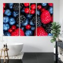 Obraz Wieloczęściowy Owoce Leśne W Skali Makro Canvas Naturalny 150x100 LBS-3728-NC150-100_3X50-100