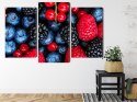 Obraz Wieloczęściowy Owoce Leśne W Skali Makro Canvas Naturalny 150x100 LBS-3729-NC150-100_1X50-100_2X50-75