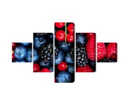 Obraz Wieloczęściowy Owoce Leśne W Skali Makro Canvas Naturalny 150x90 LBS-3732-NC150-90_1X30-90_2X30-60_2X30-30