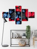 Obraz Wieloczęściowy Owoce Leśne W Skali Makro Canvas Naturalny 150x90 LBS-3732-NC150-90_1X30-90_2X30-60_2X30-30