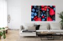 Obraz Wieloczęściowy Owoce Leśne W Skali Makro Canvas Naturalny 180x120 LBS-3728-NC180-120_3X60-120