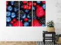 Obraz Wieloczęściowy Owoce Leśne W Skali Makro Canvas Naturalny 180x120 LBS-3728-NC180-120_3X60-120