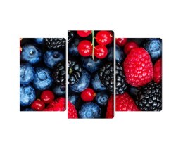 Obraz Wieloczęściowy Owoce Leśne W Skali Makro Canvas Naturalny 180x120 LBS-3729-NC180-120_1X60-120_2X60-90
