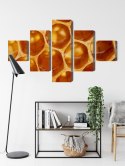 Obraz Wieloczęściowy Plaster Miodu W Skali Makro Canvas Naturalny 150x90 LBS-3737-NC150-90_1X30-90_2X30-60_2X30-30
