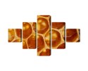 Obraz Wieloczęściowy Plaster Miodu W Skali Makro Canvas Naturalny 250x150 LBS-3737-NC250-150_1X50-150_2X50-100_2X50-50