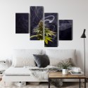 Obraz Wieloczęściowy Roślina Konopi Na Zadymionym Tle Canvas Naturalny 160x100 LBS-3971-NC160-100_2X40-100_2X40-60