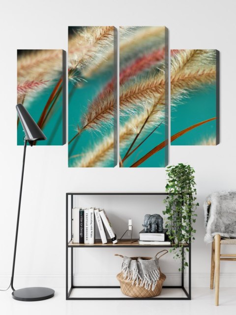 Obraz Wieloczęściowy Rośliny W Skali Makro Canvas 120x90 LBS-3690-C120-90_2X30-90_2X30-60