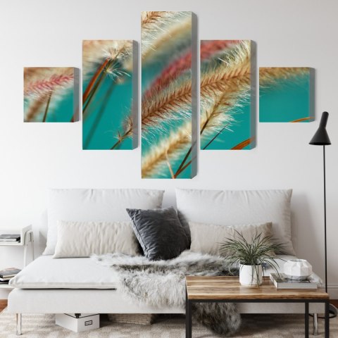 Obraz Wieloczęściowy Rośliny W Skali Makro Canvas 150x90 LBS-3692-C150-90_1X30-90_2X30-60_2X30-30