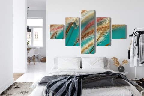 Obraz Wieloczęściowy Rośliny W Skali Makro Canvas 150x90 LBS-3692-C150-90_1X30-90_2X30-60_2X30-30