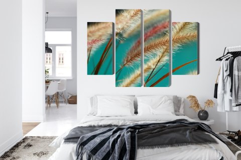 Obraz Wieloczęściowy Rośliny W Skali Makro Canvas 160x120 LBS-3690-C160-120_2X40-120_2X40-80