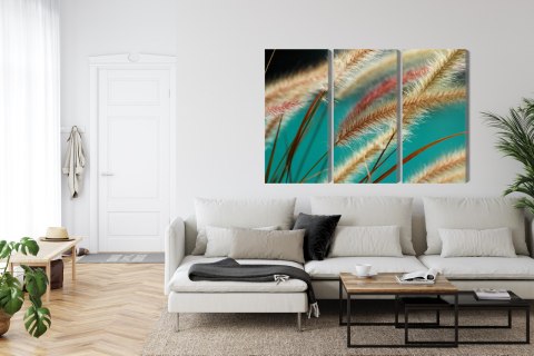 Obraz Wieloczęściowy Rośliny W Skali Makro Canvas 180x120 LBS-3688-C180-120_3X60-120